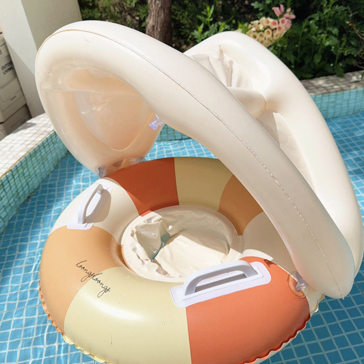 Baby Inflatable Swim Ring with Sunshade – Toddler Pool Float Seat