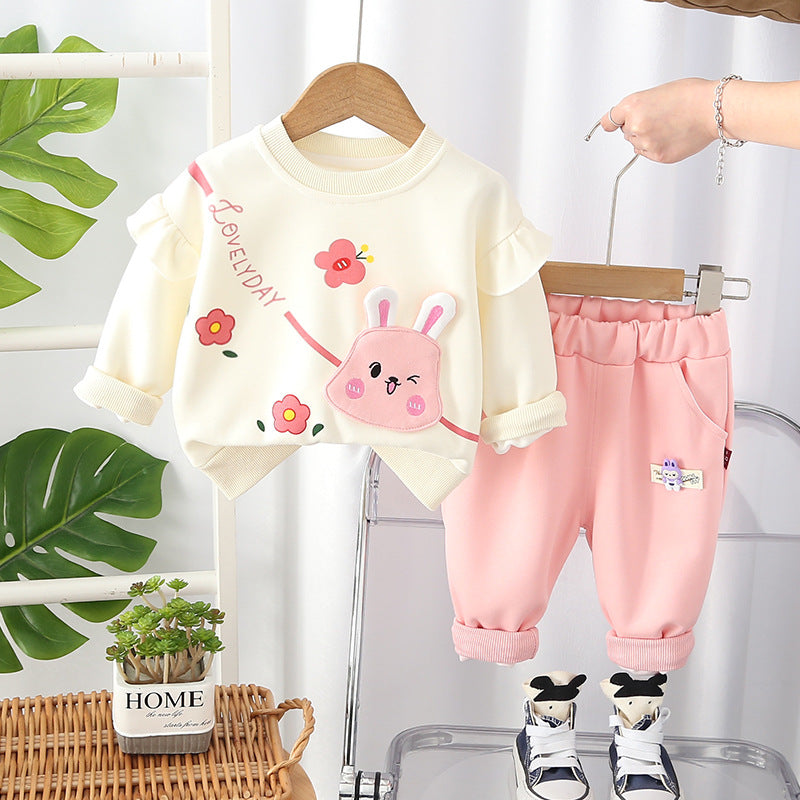 Girls Fleece Cartoon Set