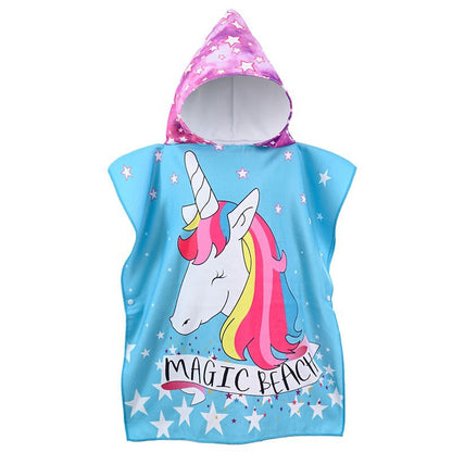 Kids Hooded Towel Cape – Quick-Dry Microfiber Beach & Pool Towel