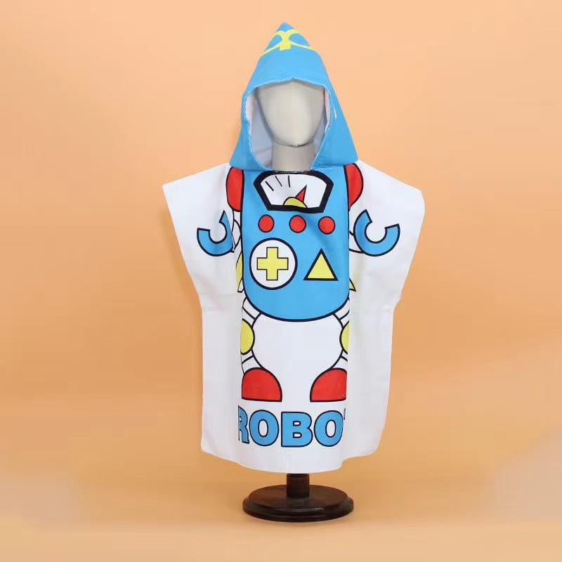 Kids Hooded Towel Cape – Quick-Dry Microfiber Beach & Pool Towel