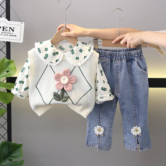 Girls Floral 3-Piece Set