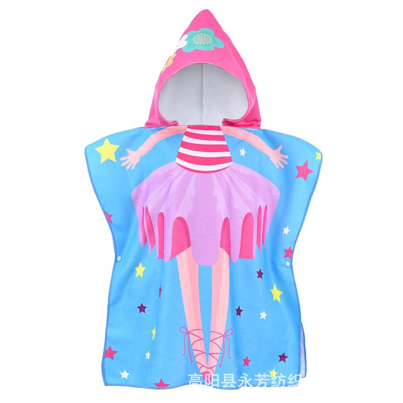 Kids Hooded Towel Cape – Quick-Dry Microfiber Beach & Pool Towel