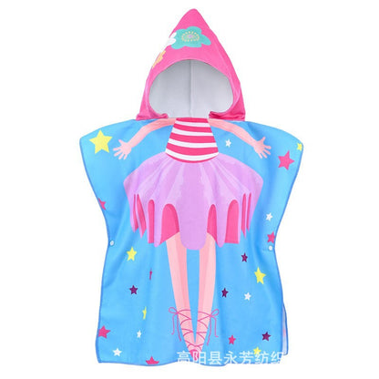 Kids Hooded Towel Cape – Quick-Dry Microfiber Beach & Pool Towel