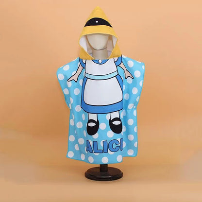 Kids Hooded Towel Cape – Quick-Dry Microfiber Beach & Pool Towel