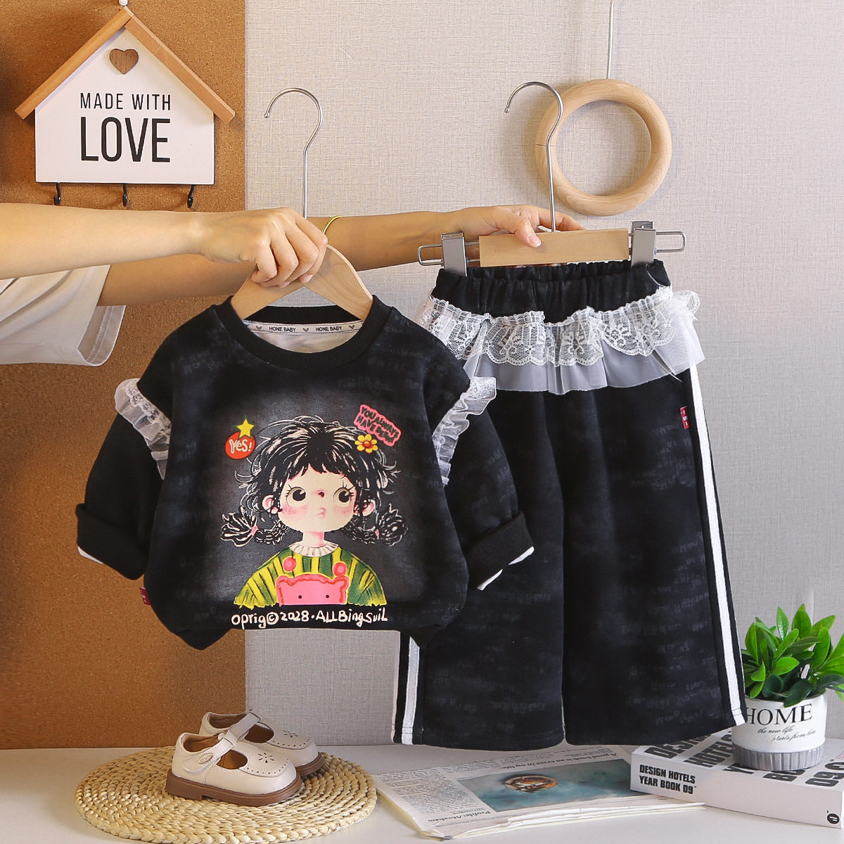 Girls Lace Dress Set