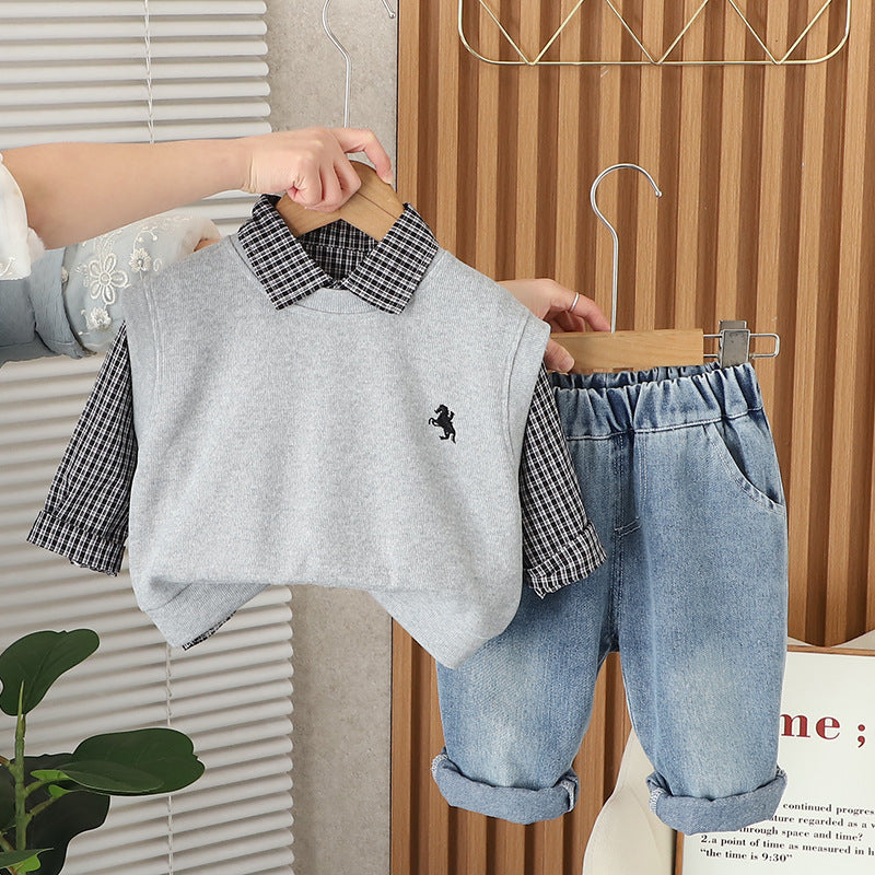 Boys Checkered 3-Piece Set
