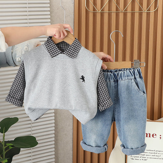 Boys Checkered 3-Piece Set