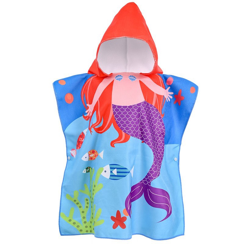 Kids Hooded Towel Cape – Quick-Dry Microfiber Beach & Pool Towel