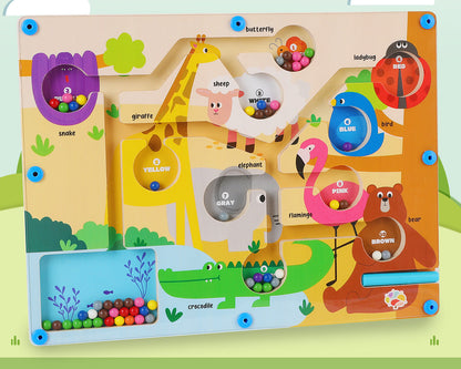 Montessori Magnetic Maze with Number Beads