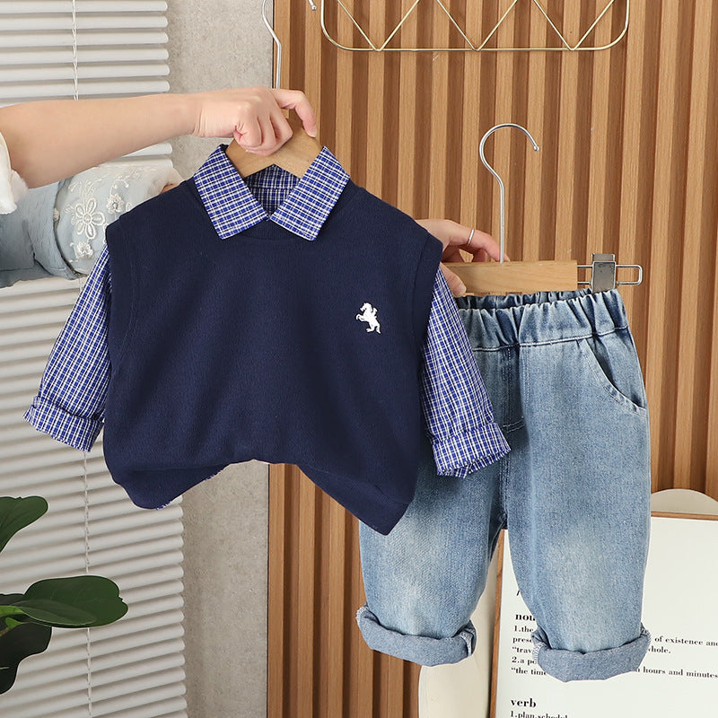 Boys Checkered 3-Piece Set