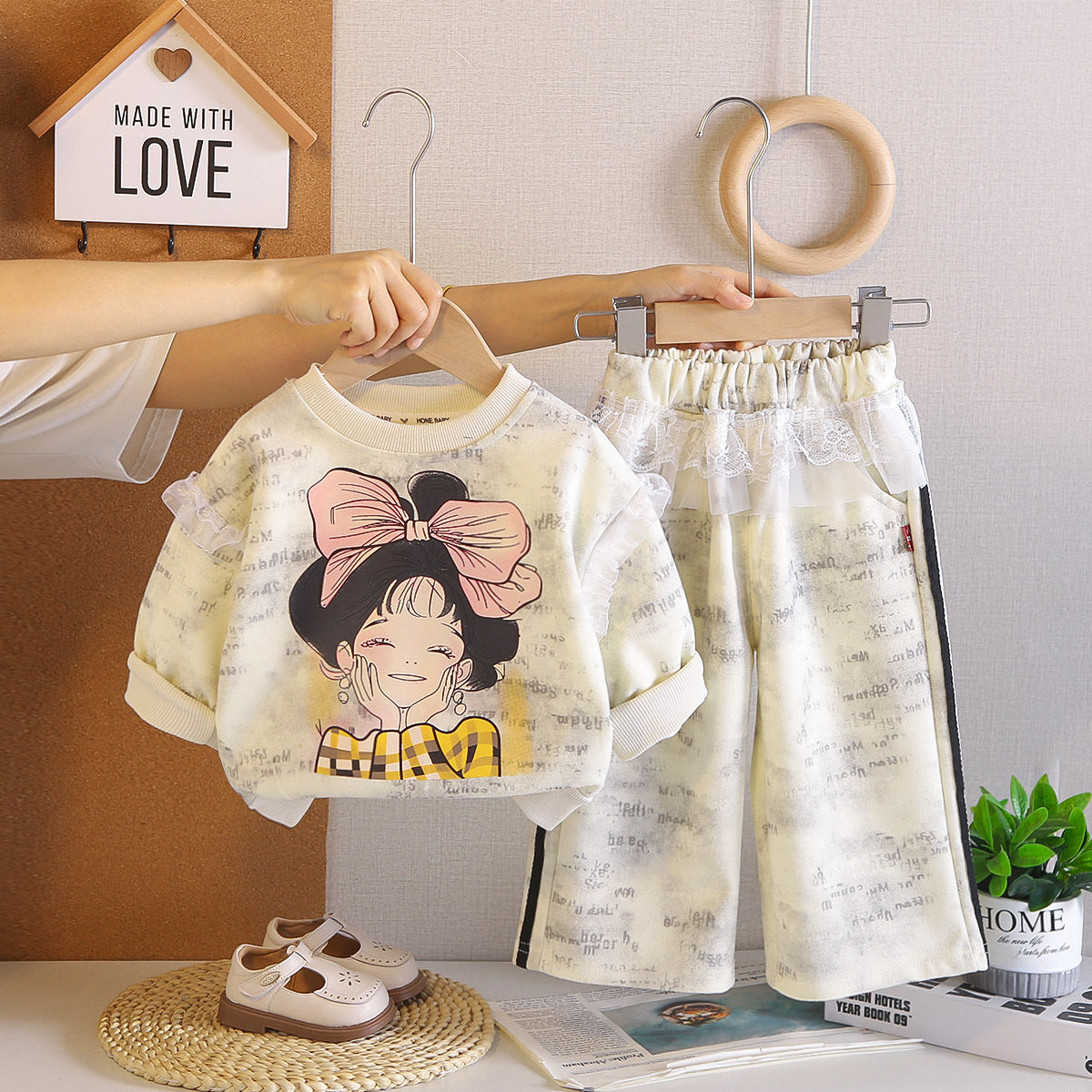 Girls Knot Hoodie Set
