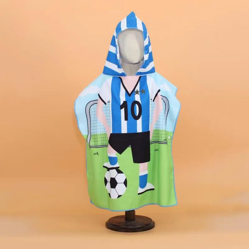 Kids Hooded Towel Cape – Quick-Dry Microfiber Beach & Pool Towel