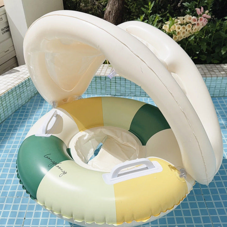 Baby Inflatable Swim Ring with Sunshade – Toddler Pool Float Seat