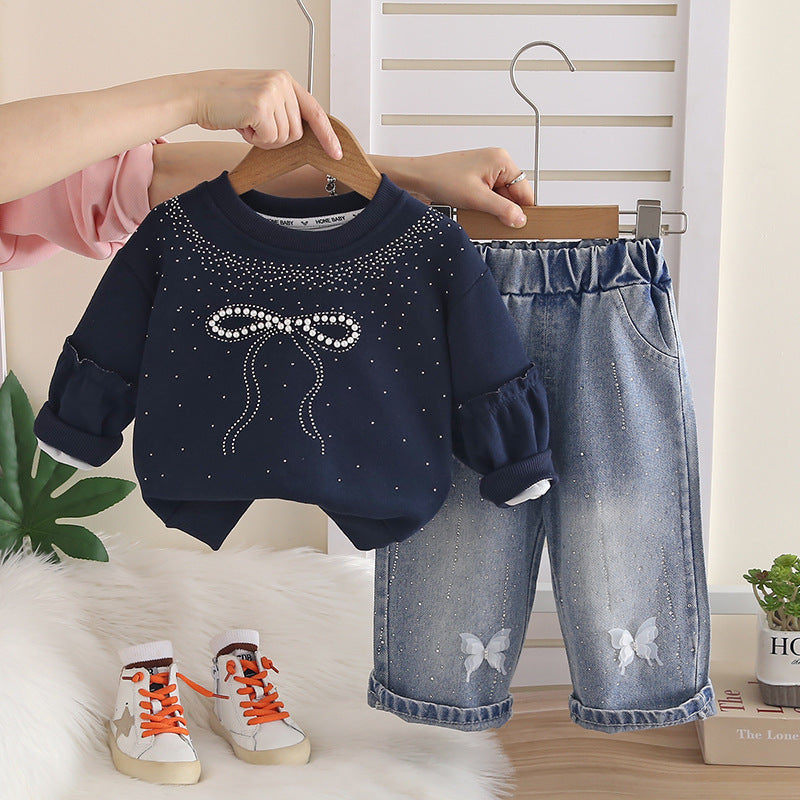 Girls Stylish Hoodie Set