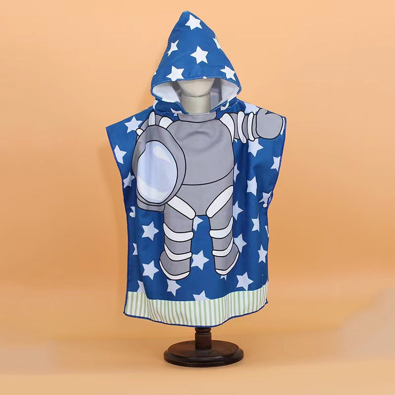 Kids Hooded Towel Cape – Quick-Dry Microfiber Beach & Pool Towel