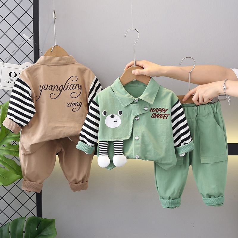 Boys Cartoon Shirt Set