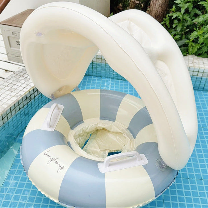 Baby Inflatable Swim Ring with Sunshade – Toddler Pool Float Seat
