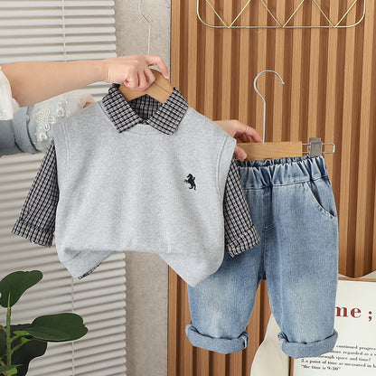 Boys Checkered 3-Piece Set