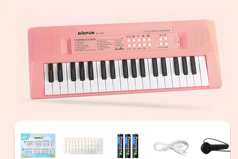 37-Key Kids Electronic Keyboard with Microphone
