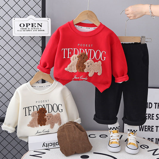 Kids Puppy Hoodie Set