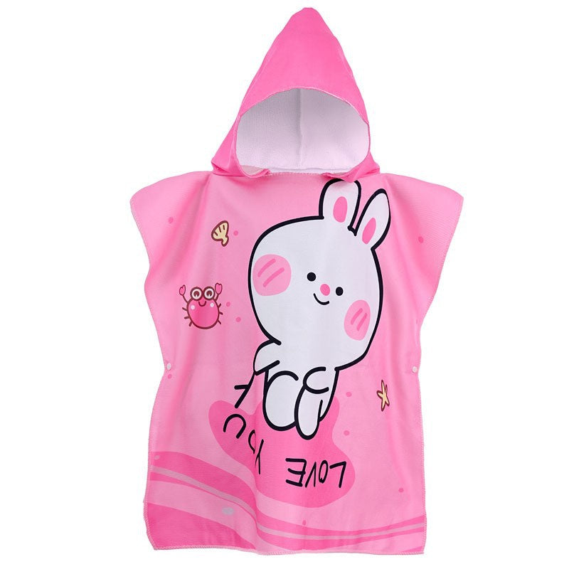 Kids Hooded Towel Cape – Quick-Dry Microfiber Beach & Pool Towel