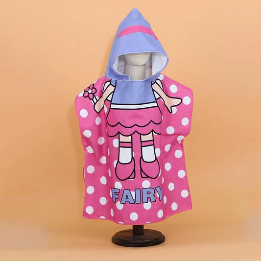 Kids Hooded Towel Cape – Quick-Dry Microfiber Beach & Pool Towel