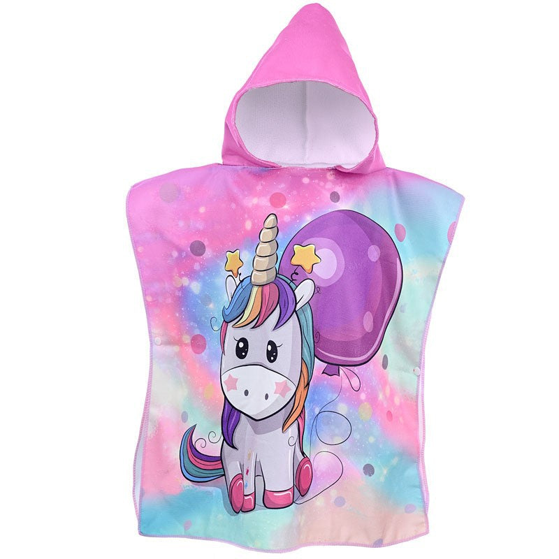 Kids Hooded Towel Cape – Quick-Dry Microfiber Beach & Pool Towel