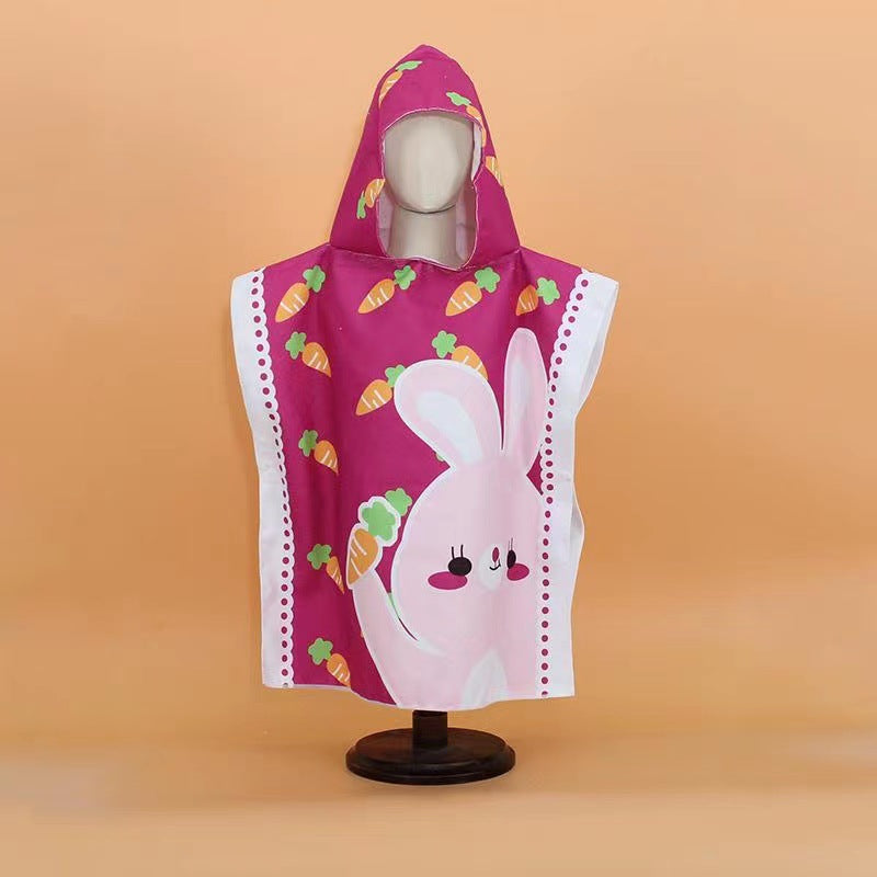 Kids Hooded Towel Cape – Quick-Dry Microfiber Beach & Pool Towel