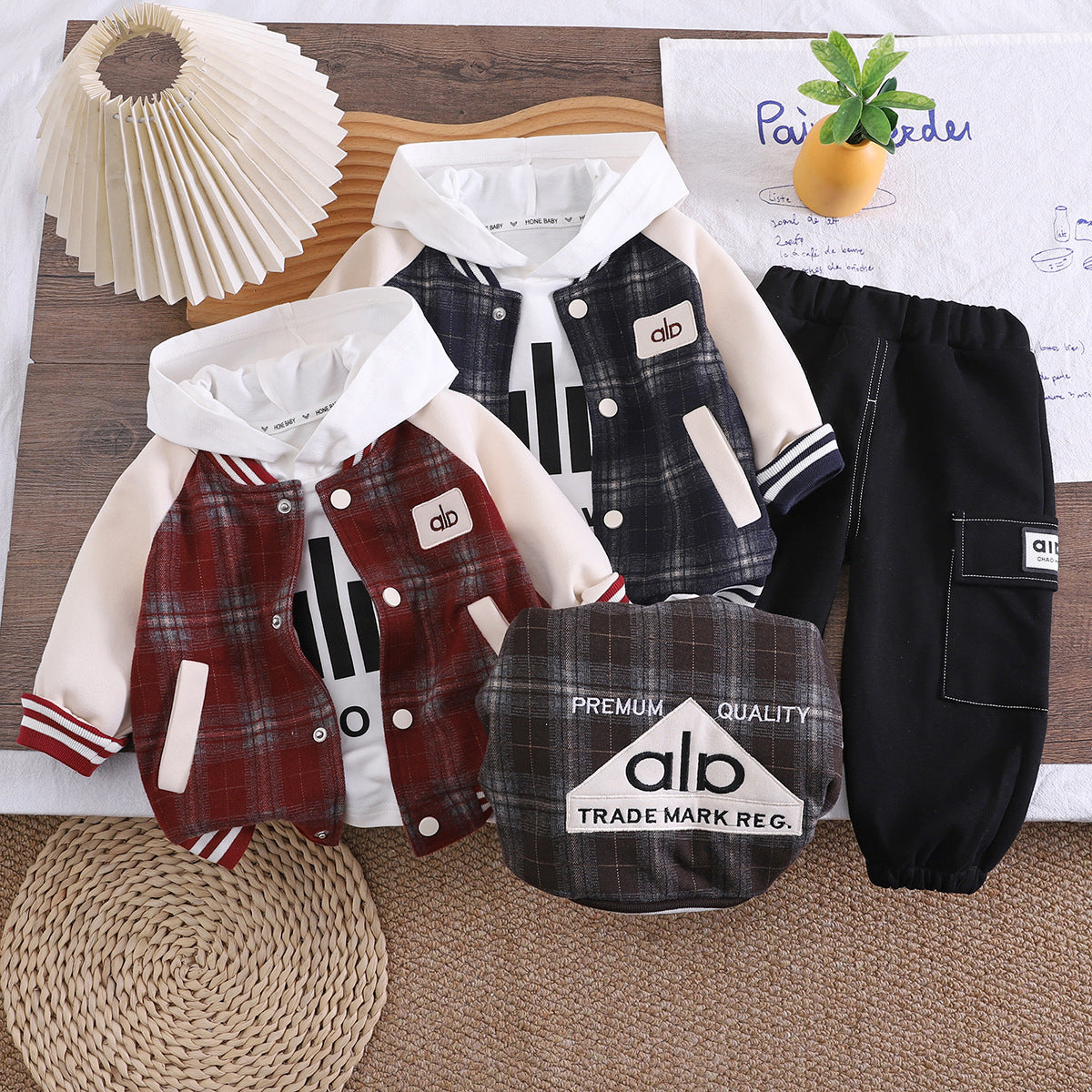 Boys Baseball Jacket Set
