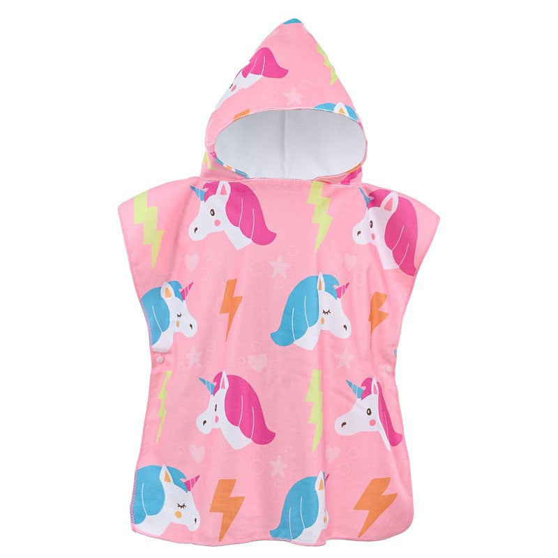 Kids Hooded Towel Cape – Quick-Dry Microfiber Beach & Pool Towel