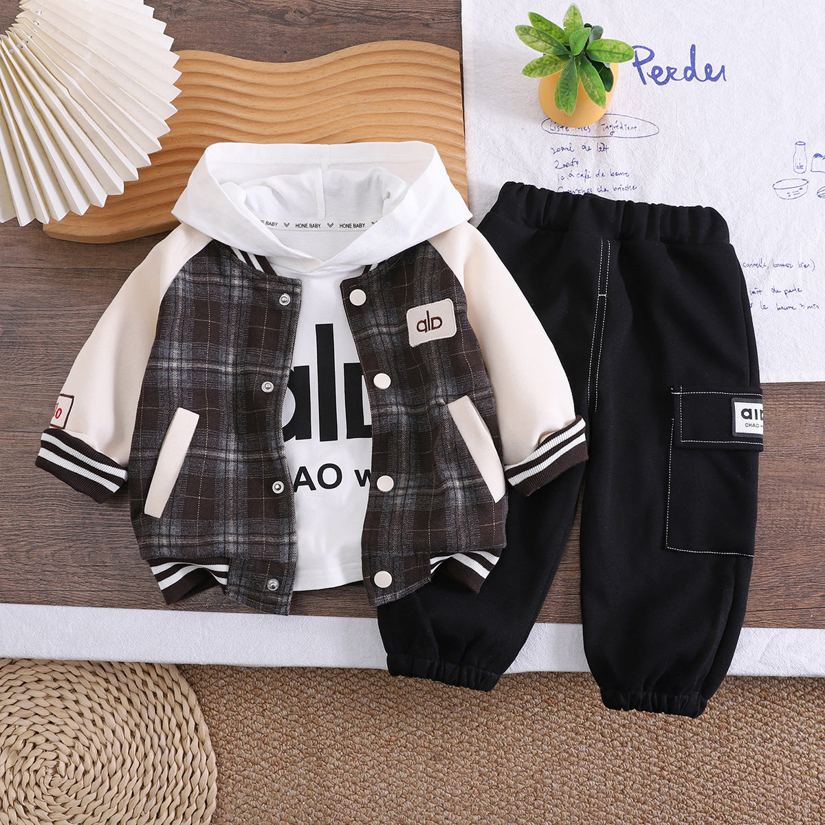 Boys Baseball Jacket Set