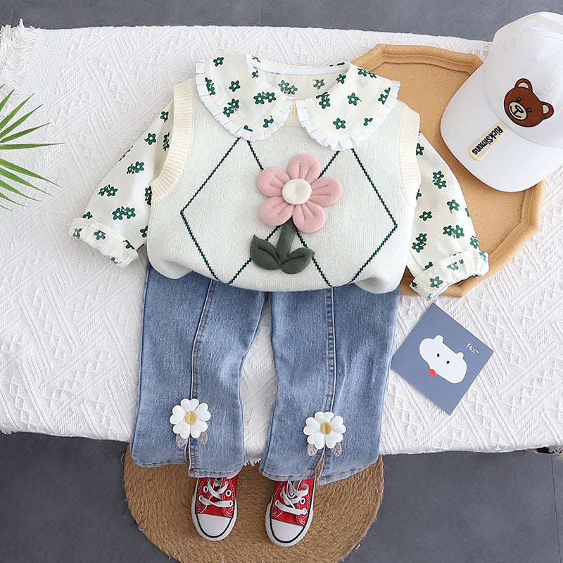 Girls Floral 3-Piece Set