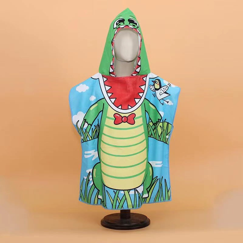 Kids Hooded Towel Cape – Quick-Dry Microfiber Beach & Pool Towel