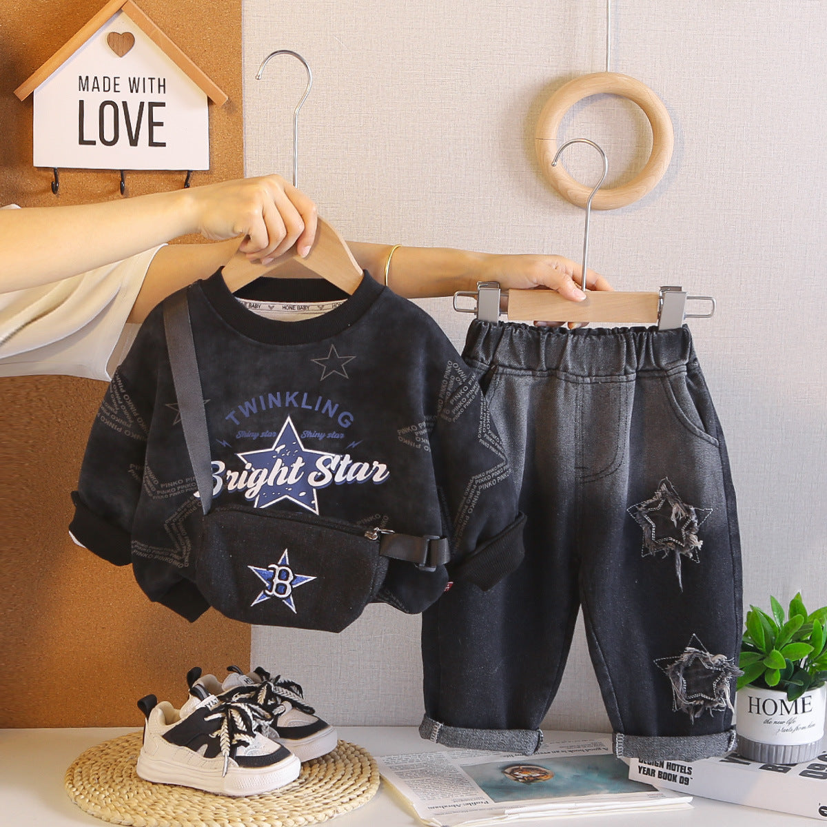 Boys Trendy Hoodie Set