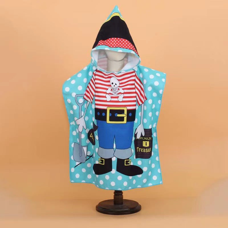 Kids Hooded Towel Cape – Quick-Dry Microfiber Beach & Pool Towel