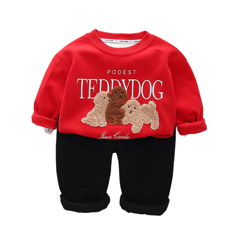 Kids Puppy Hoodie Set