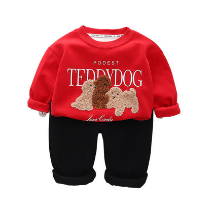 Kids Puppy Hoodie Set