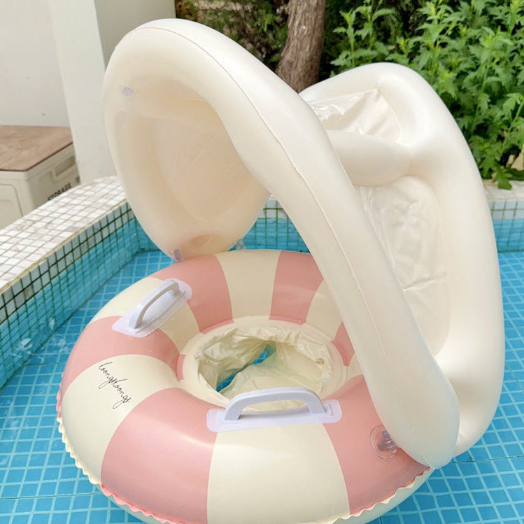 Baby Inflatable Swim Ring with Sunshade – Toddler Pool Float Seat