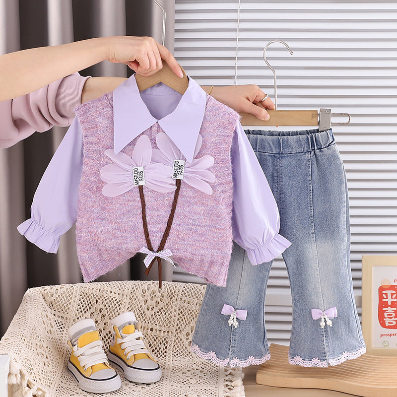 Girls Floral 3-Piece Set