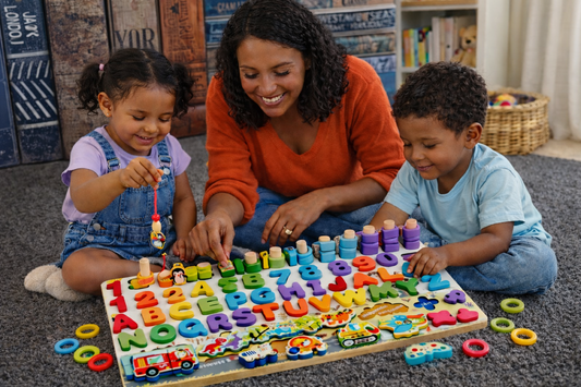 Montessori Wooden Magnetic Fishing & Math Puzzle Toy