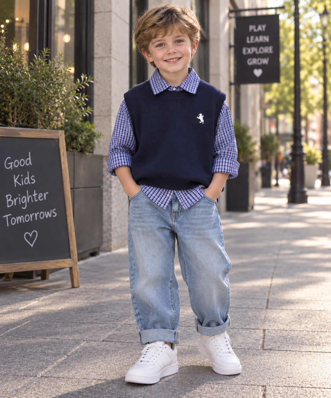 Boys Checkered 3-Piece Set