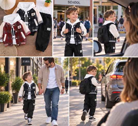 Boys Baseball Jacket Set