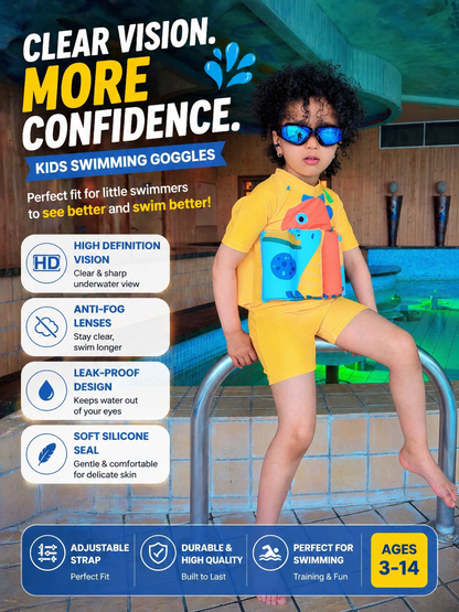 Kids Swimming Goggles – HD Vision & Comfortable Fit