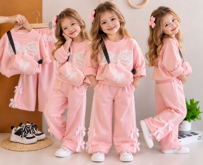 Girls Lace Hoodie Set
