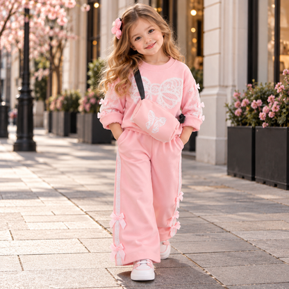 Girls Lace Hoodie Set