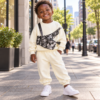 Boys Print Sweatshirt Set