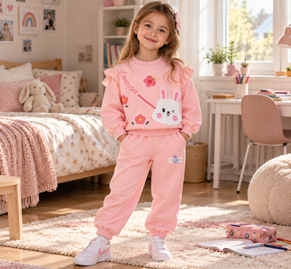 Girls Fleece Cartoon Set