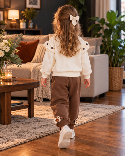Girls Heart Hoodie Set