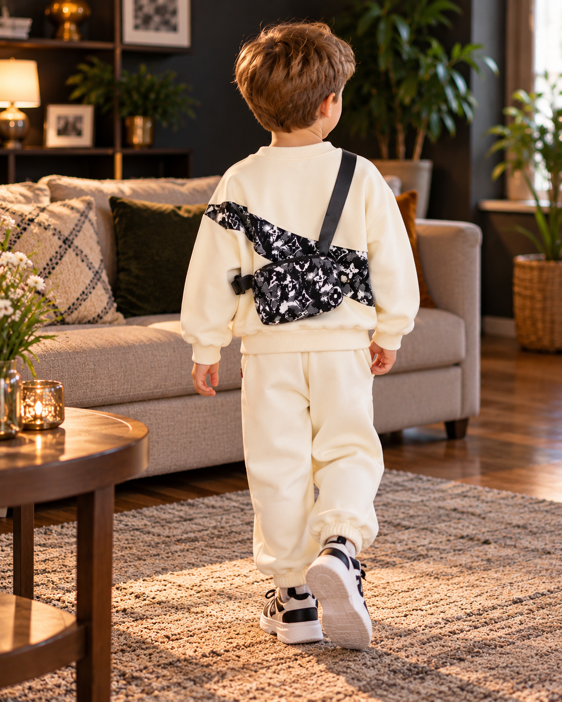 Boys Print Sweatshirt Set