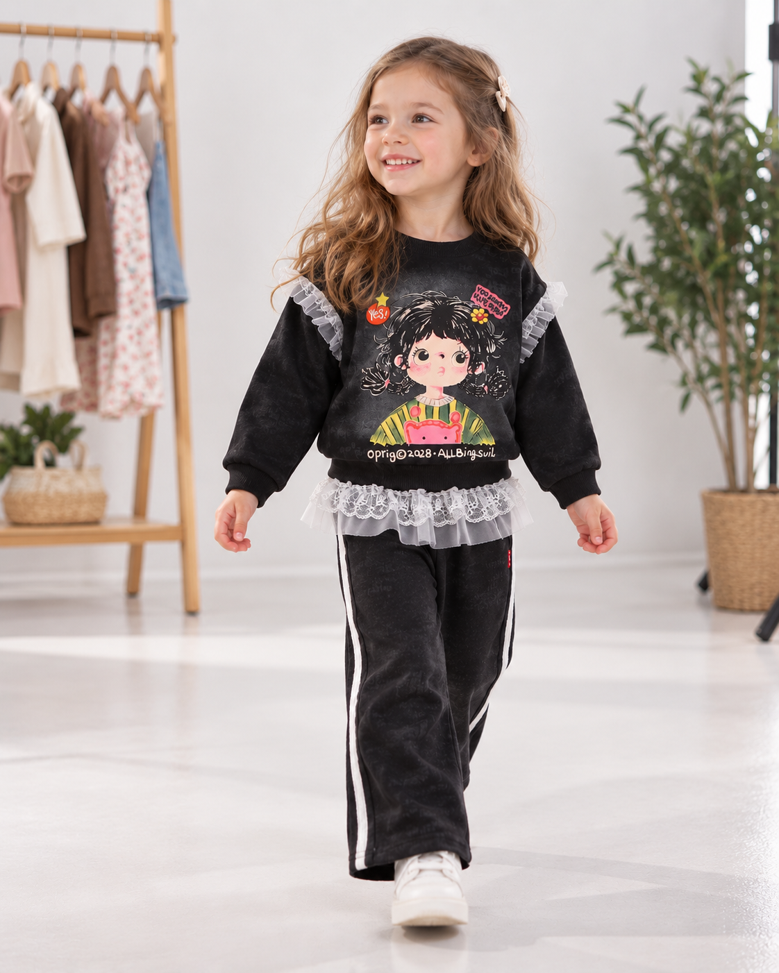 Girls Lace Dress Set